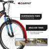 S26206 26" 21-Speed Bicycle for Adult, Front and rear shock absorption, Camping Bicycle, Height Adjustable ,Mountain Bicycle for Roadways, Mountains b