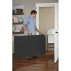 Black Folding Table - 6ft Portable Heavy-Duty Plastic Fold-in-Half Utility Table for Dining and More
