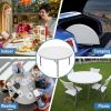 4ft Round Indoor-Outdoor Banquet Folding Table, White