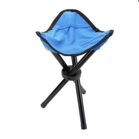 Portable Folding Foldable Fishing Chair Outdoor Stool Seat Fishing Camping Travel Picnic Outdoor Activities Fishing Accessories (Option: Blue-22X22X22CM)