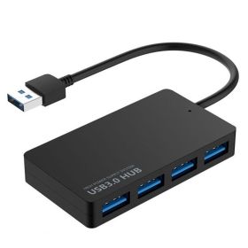 Type-C 3.0 Or USB 3.0 Gigabit Ethernet 1000Mbps Network Adapter For Windows PC Mac (Color: Black, size: 4-port USB)