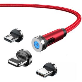 Magnetic Charging Cable; 540Â¬âˆž Rotation Magnetic Charging Cable; 3-In-1 Magnetic Phone Charger ; Charging Cable USB Magnet Charging Cable For IPhone/M (Color: Black, Items: Type-c)