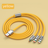 3.3ft 120W 3-In-1 Multi Fast Charging Nylon Braided Cable; USB Charger Cord With 3 Different Ports (Type C/Micro/Lightning)