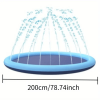 1pc Water Spray Mat, Water Spray Swimming Pool, Lawn Water Spray Play Mat, Folding Swimming Pool, Outdoor Water Spray Mat, Play Water Bath Pool, Infla