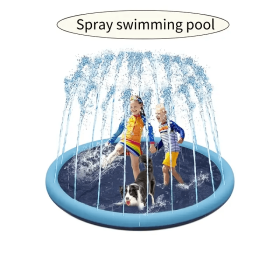 1pc Water Spray Mat, Water Spray Swimming Pool, Lawn Water Spray Play Mat, Folding Swimming Pool, Outdoor Water Spray Mat, Play Water Bath Pool, Infla (size: 66.97inch)