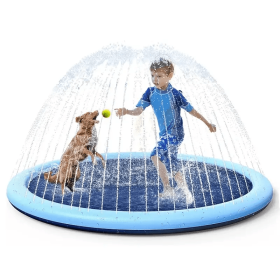 1pc Water Spray Mat, Water Spray Swimming Pool, Lawn Water Spray Play Mat, Folding Swimming Pool, Outdoor Water Spray Mat, Play Water Bath Pool, Infla (size: 39in)