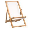 Folding Beach Chair Solid Teak Wood