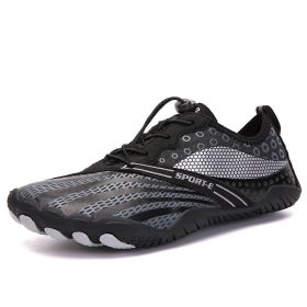 New Cross-border Five-finger Shoes Diving Fishing Couple Outdoor Wading River Upstream Shoes (Option: Black-40)